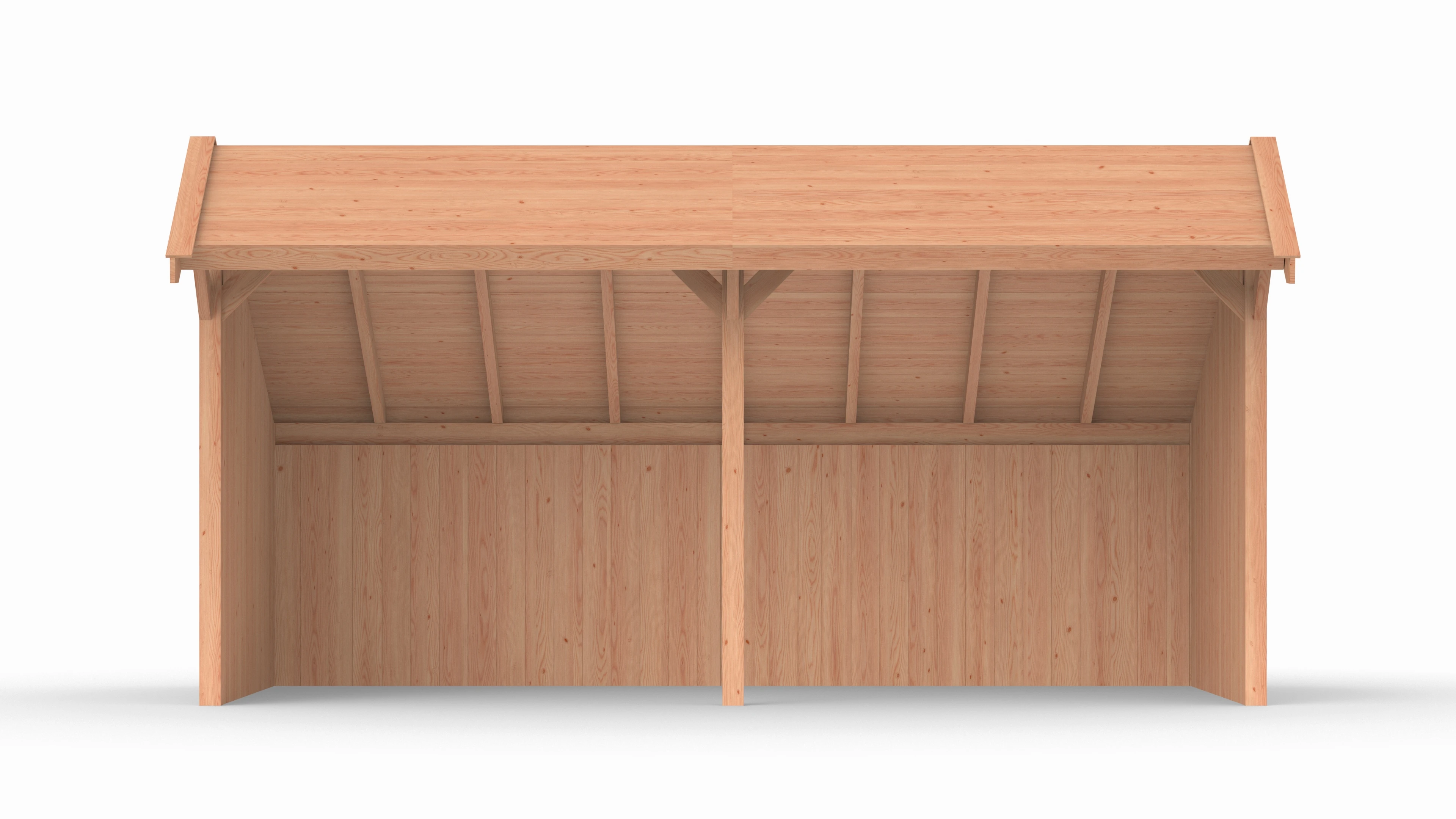 Douglas kapschuur, 600 x 300, met achterwand en twee zijwanden, Westwood Comfort - Afbeelding 6